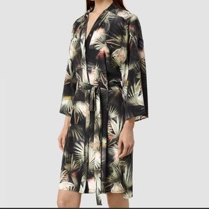 AllSaints Mono Colada Silk Dress